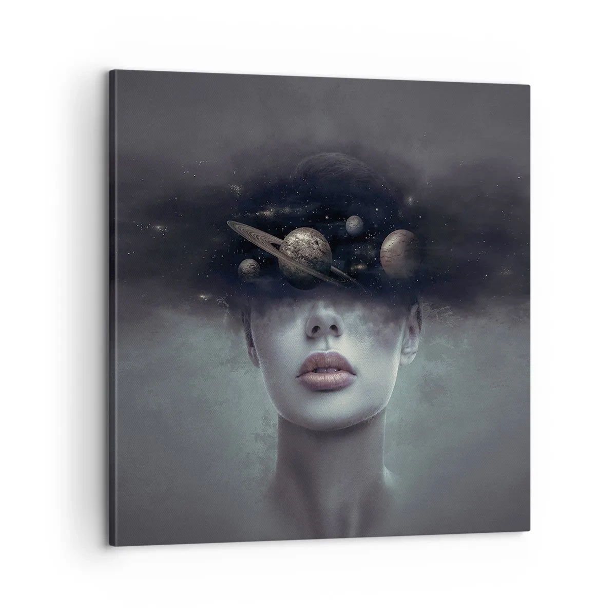 Impression sur toile - Image sur toile - Et les planètes deviennent folles... - 60x60 cm