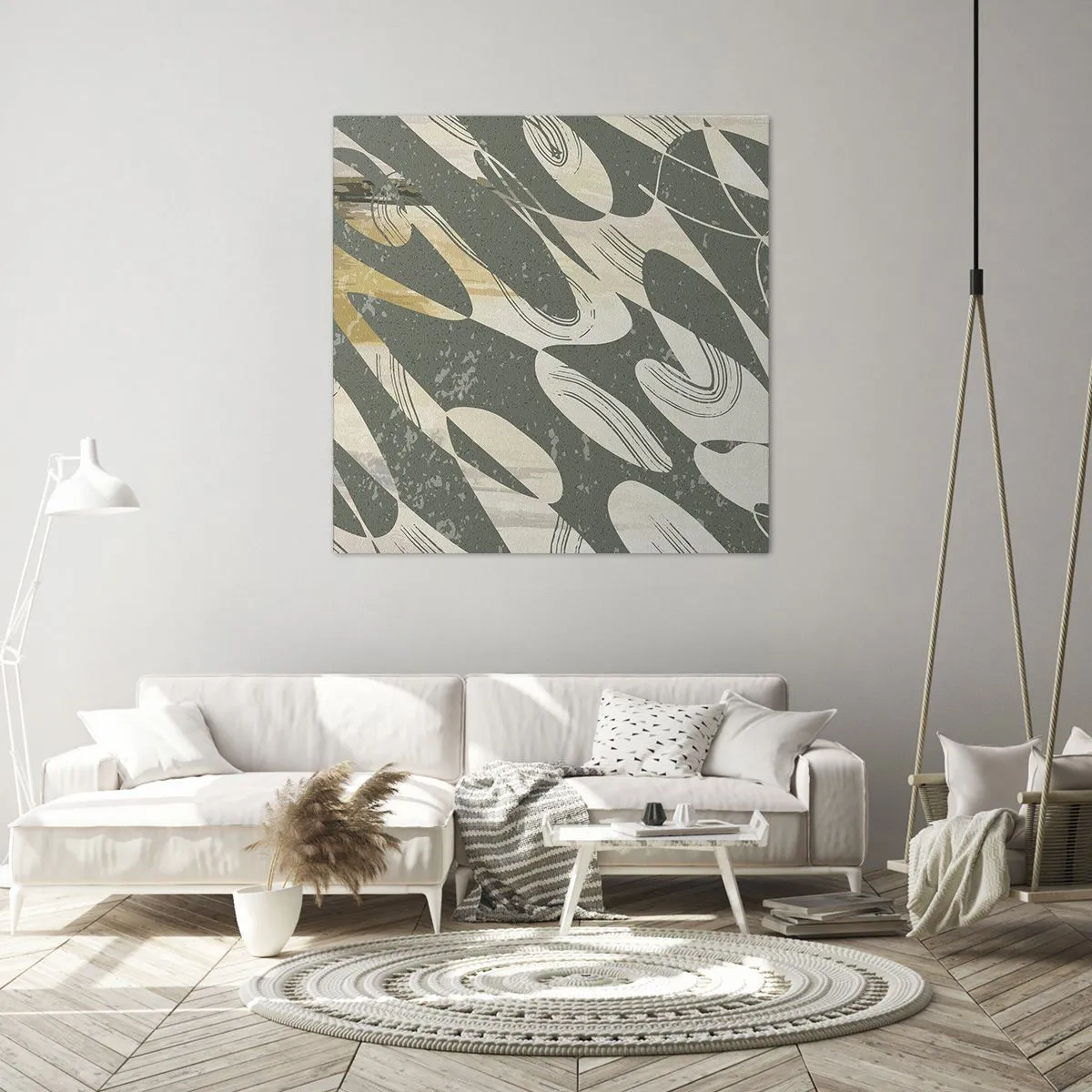 Impression sur toile - Image sur toile - Abstraction rythmique - 30x30 cm