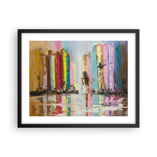 Affiche dans un cadre noir - Poster - Viens avec moi - 50x40 cm