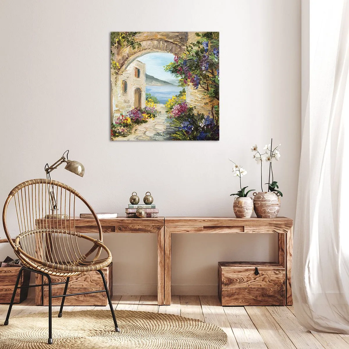 Impression sur toile - Image sur toile - Le charme d'une province côtière - 50x50 cm