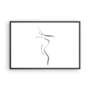 Affiche dans un cadre noir - Poster - Insaisissable comme une vague - 91x61 cm