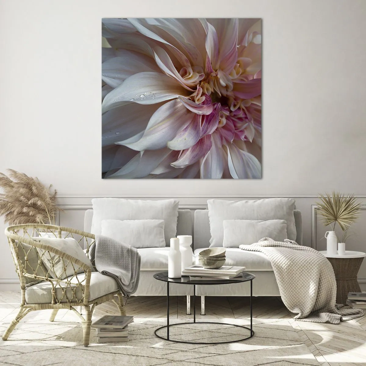 Impression sur verre - Image sur verre - Fraîcheur fleurissante - 70x70 cm