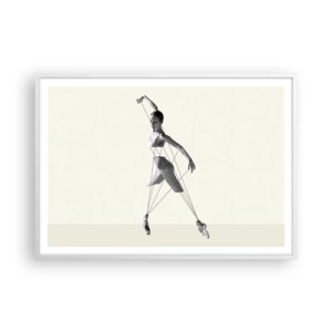 Affiche dans un cadre blanc - Poster - Dans le théatre de la vie - 100x70 cm