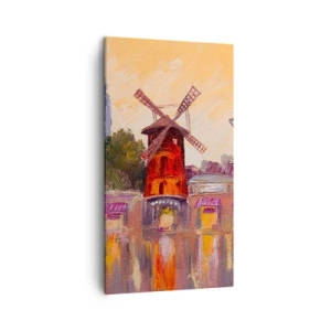 Impression sur toile - Image sur toile - Icones parisiennes – le Moulin rouge - 45x80 cm