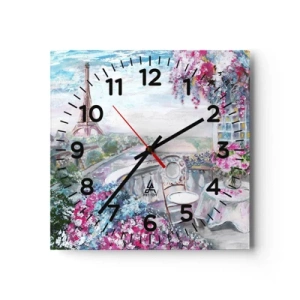 Horloge murale - Pendule murale - C'est le plus beau ici en mai - 40x40 cm