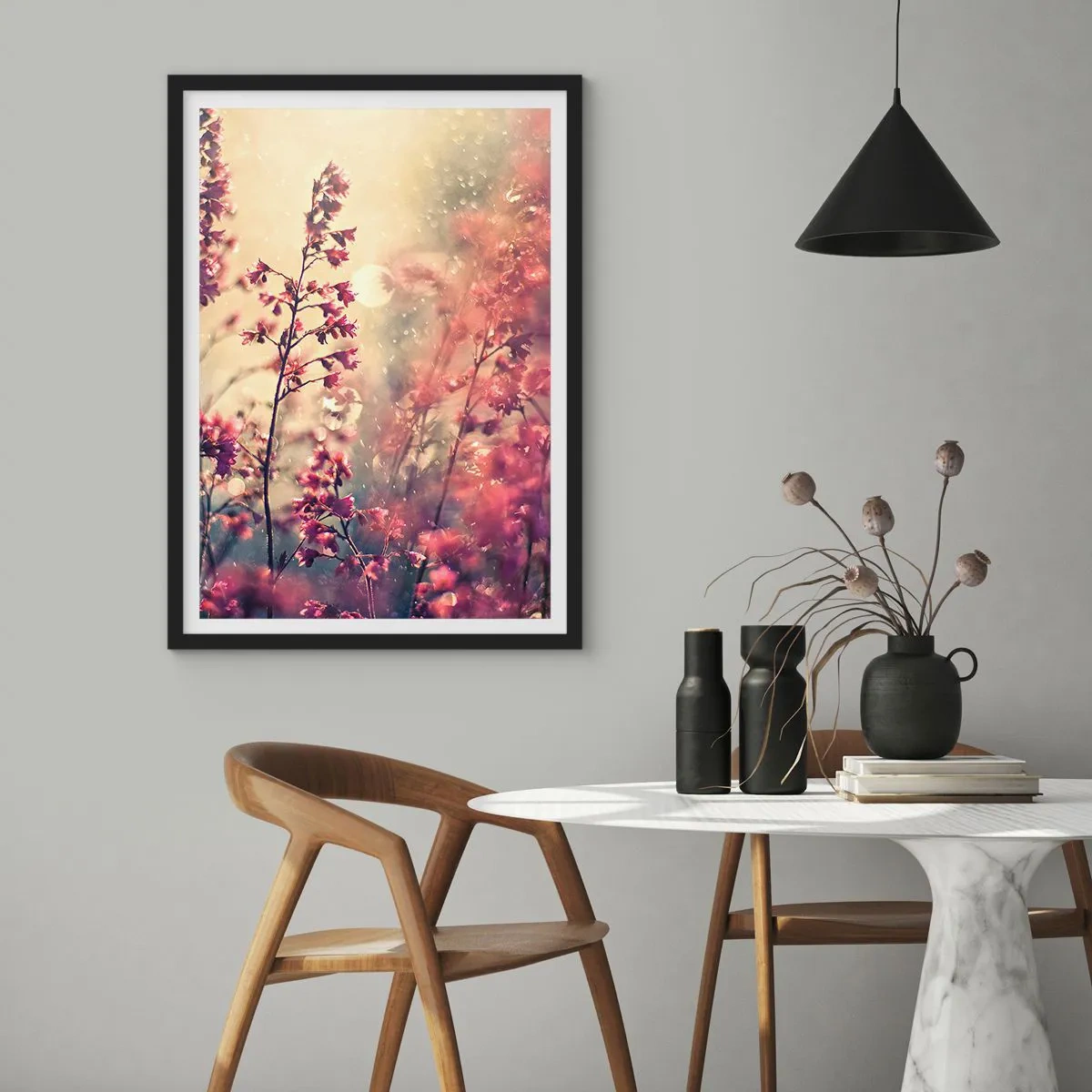 Affiche dans un cadre noir - Poster - Jardin secret - 40x50 cm