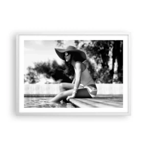 Affiche dans un cadre blanc - Poster - Rêve d'été - 70x50 cm