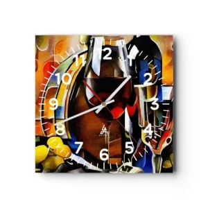 Horloge murale - Pendule murale - Et le monde prend des couleurs - 40x40 cm