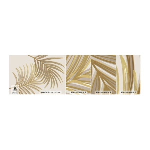Échantillon de Papier Peint Autocollant Deluxe Sticker - Palme d'or! - Abstraction, Feuille de palmier, Graphique - 100x30 cm