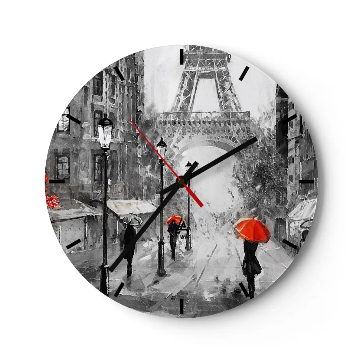 Horloge murale - Pendule murale - Tous les chemins mènent à elle - 40x40 cm