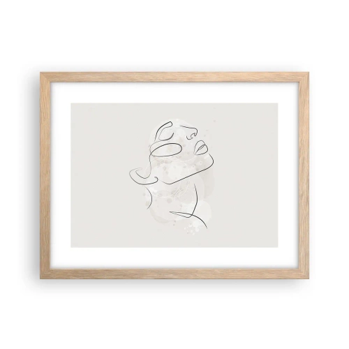 Affiche dans un chêne clair - Poster - L'esquisse d'un rêve - 40x30 cm