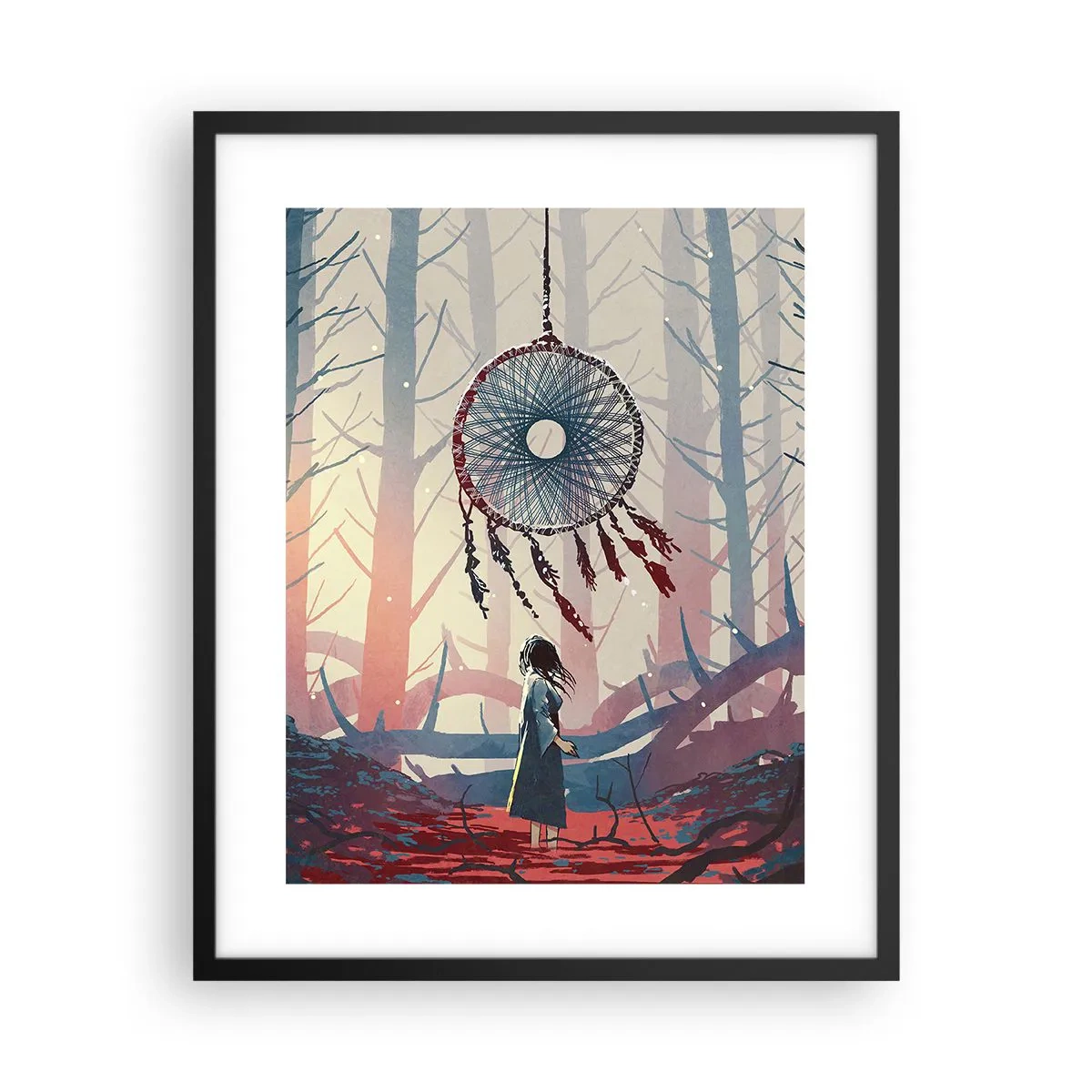 Affiche dans un cadre noir - Poster - Rituel secret du bonheur - 40x50 cm