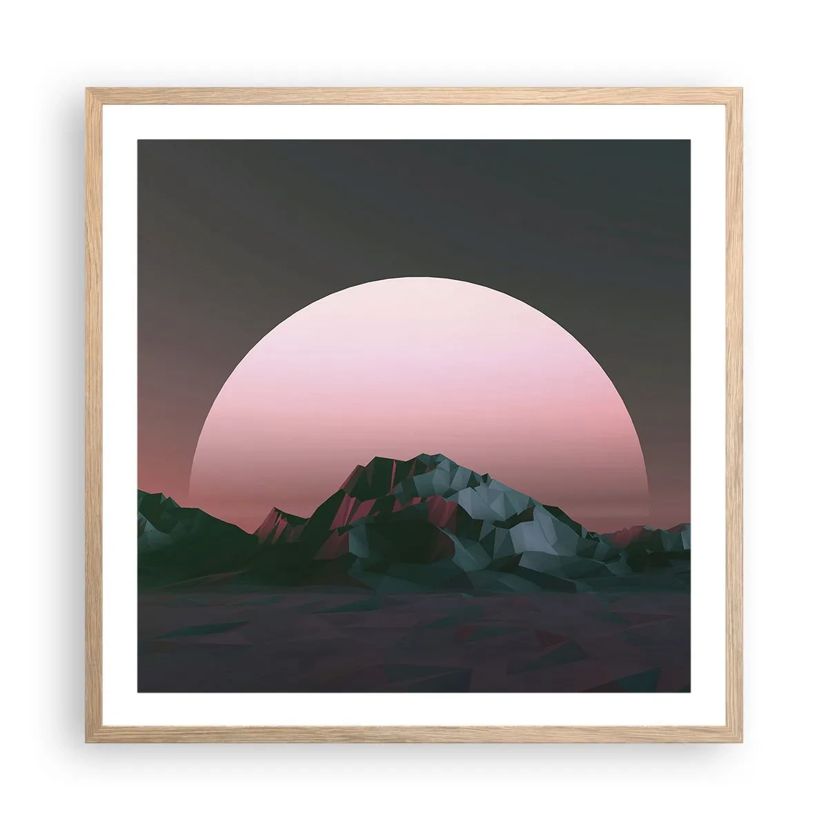 Affiche dans un chêne clair - Poster - Dans une galaxie voisine - 60x60 cm