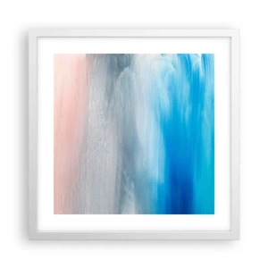 Affiche dans un cadre blanc - Poster - Éléments : air - 40x40 cm