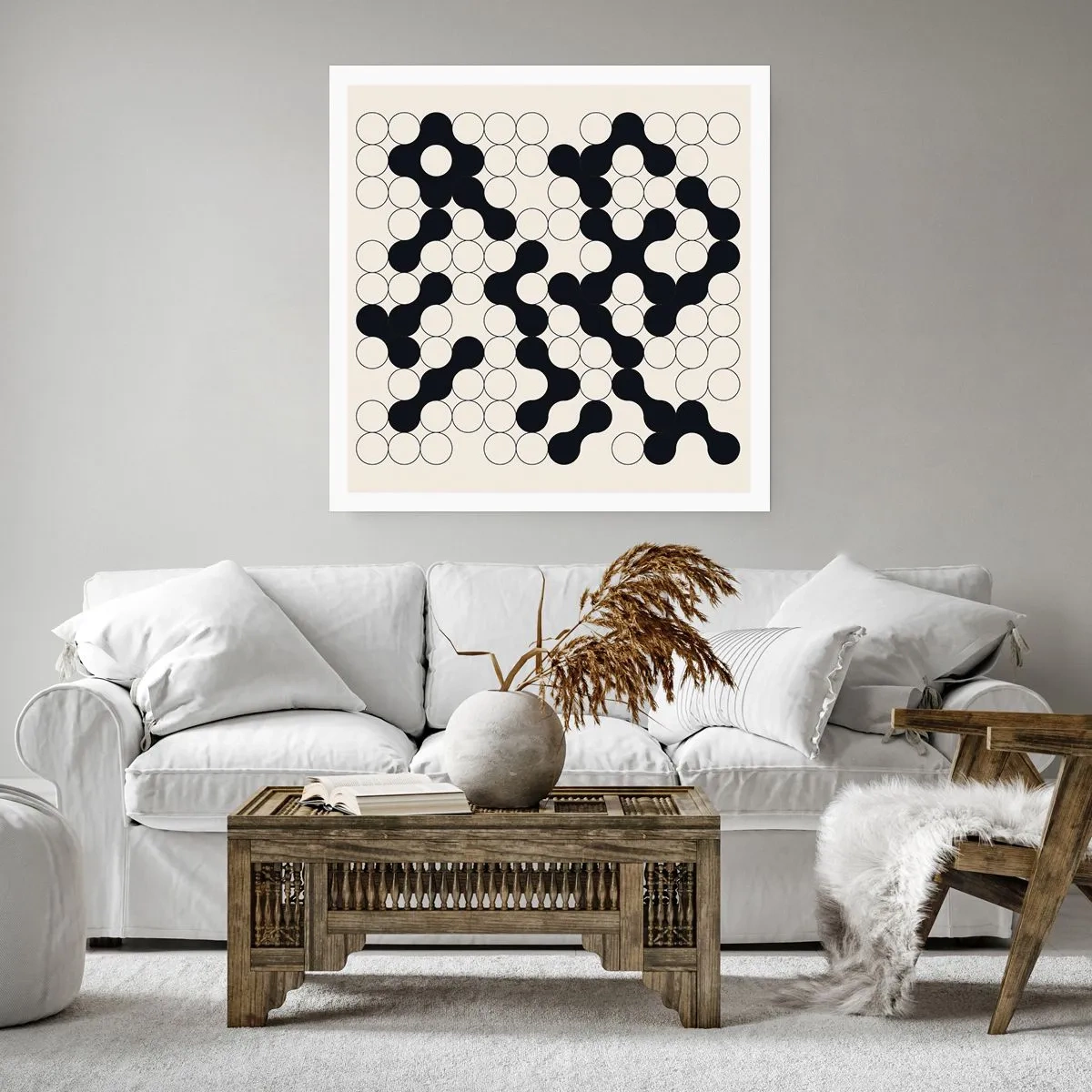 Affiche - Poster - Jeu chinois – variation - 40x40 cm