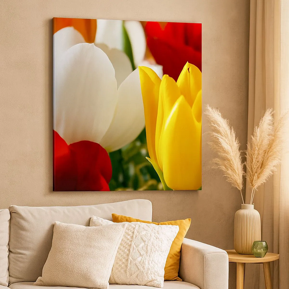 Impression sur toile - Image sur toile - La fièvre des tulipes - 30x30 cm