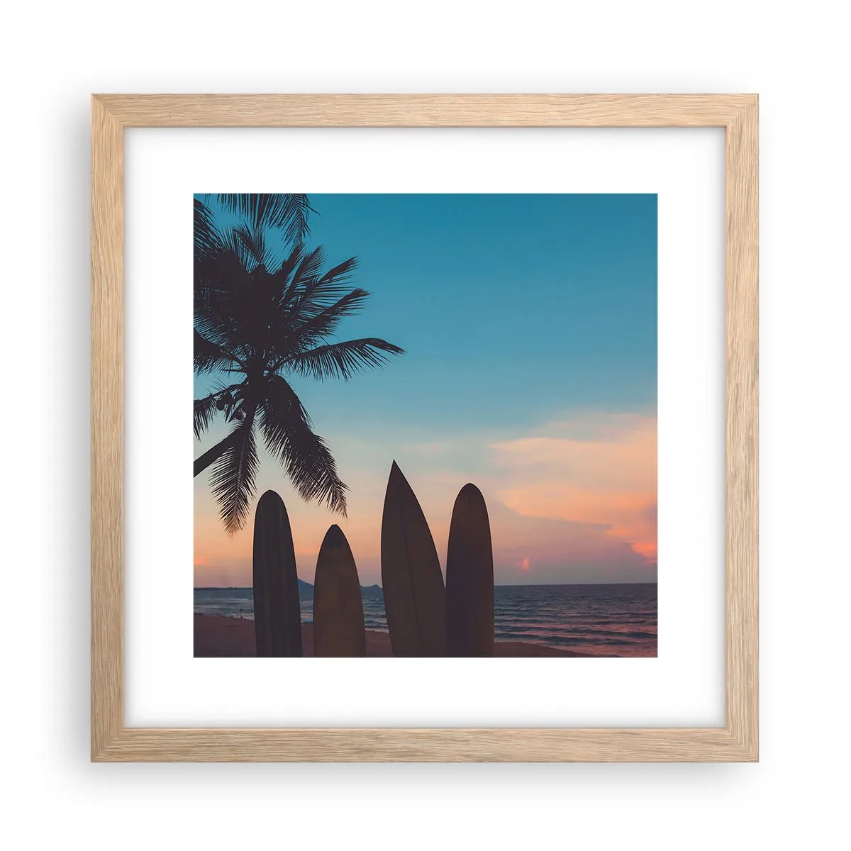 Affiche dans un chêne clair - Poster - Demain sera amusant aussi - 30x30 cm