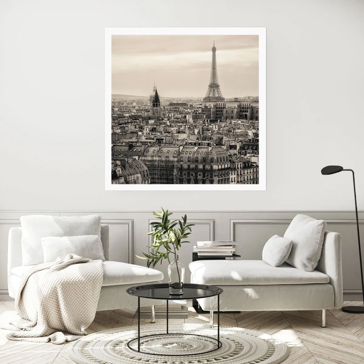 Affiche - Poster - Sur les toits de Paris - 30x30 cm