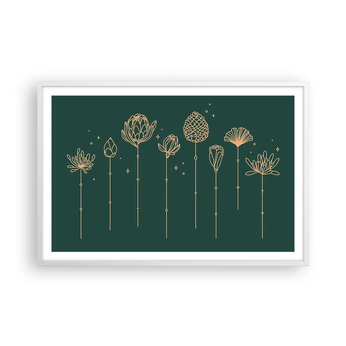 Affiche dans un cadre blanc - Poster - La famille Plante - 91x61 cm