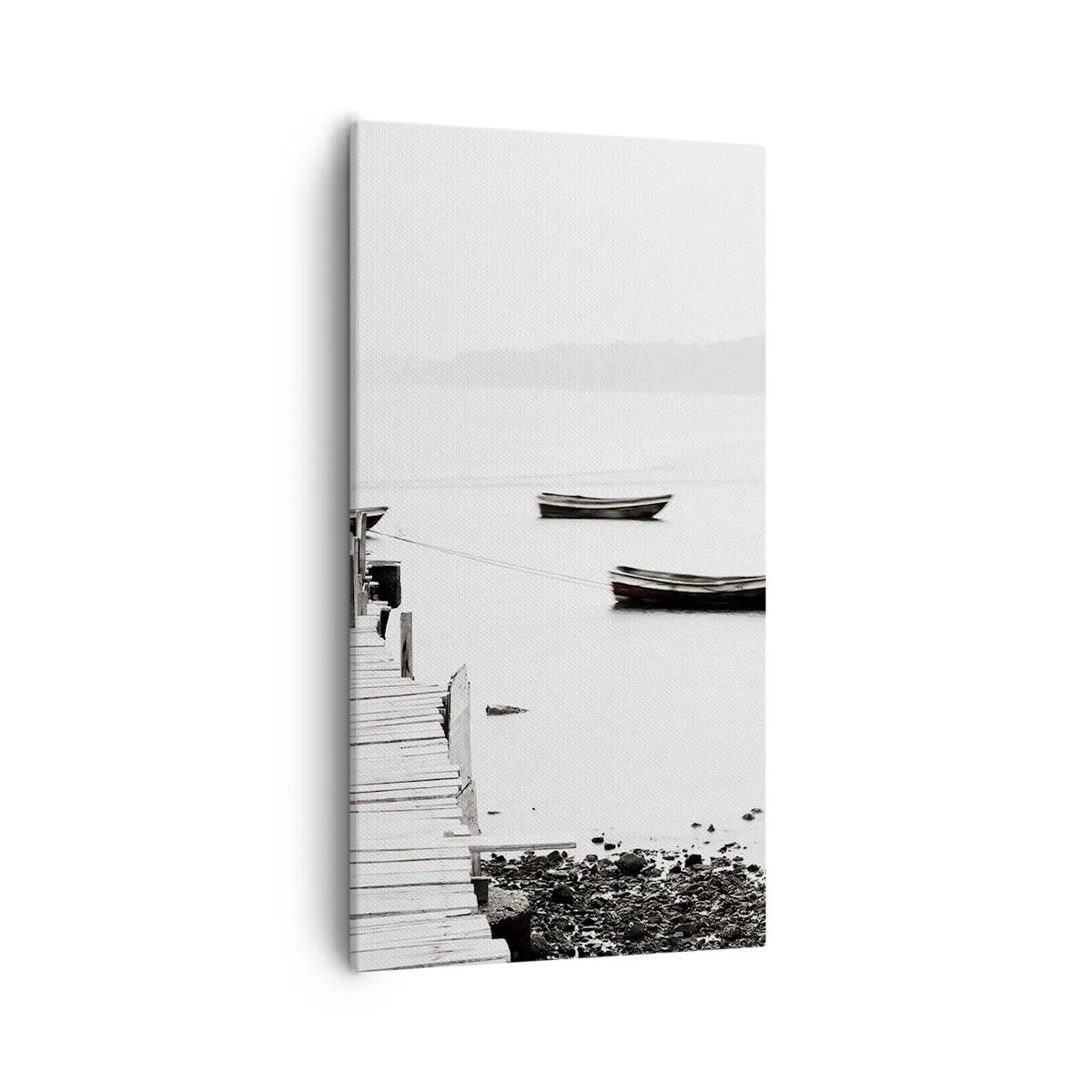 Impression sur toile - Image sur toile - Calme et propre au bord de l'eau - 55x100 cm