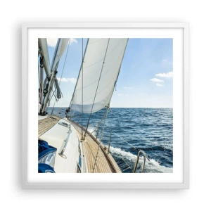 Affiche dans un cadre blanc - Poster - Ohé, l'aventure - 50x50 cm