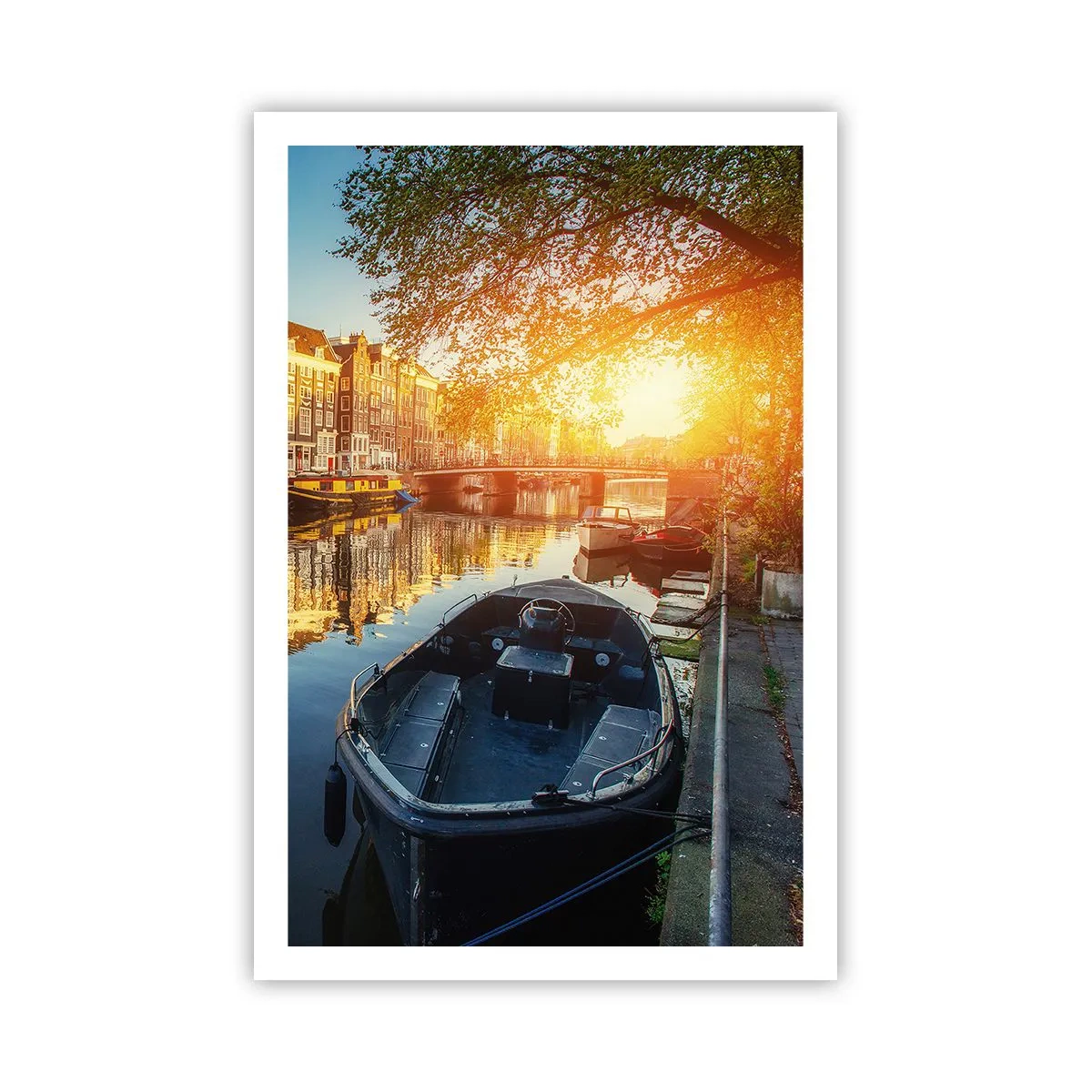 Affiche - Poster - Début de journée à Amsterdam - 61x91 cm