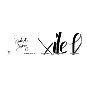 Échantillon de Papier Peint Autocollant Deluxe Sticker - Joie réelle - Typographie, Affirmation, Maxime - 100x30 cm