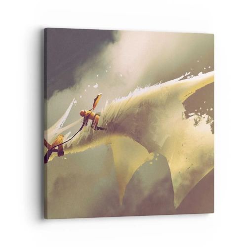 Impression sur toile - Image sur toile - Le monde à la rescousse - 40x40 cm