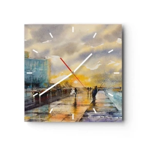 Horloge murale - Pendule murale - La vie sur le rivage - 40x40 cm