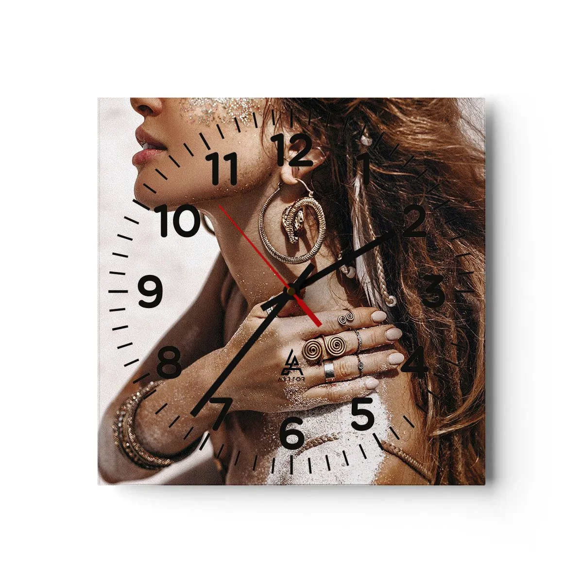 Horloge murale - Pendule murale - Reine des plages sauvages - 40x40 cm