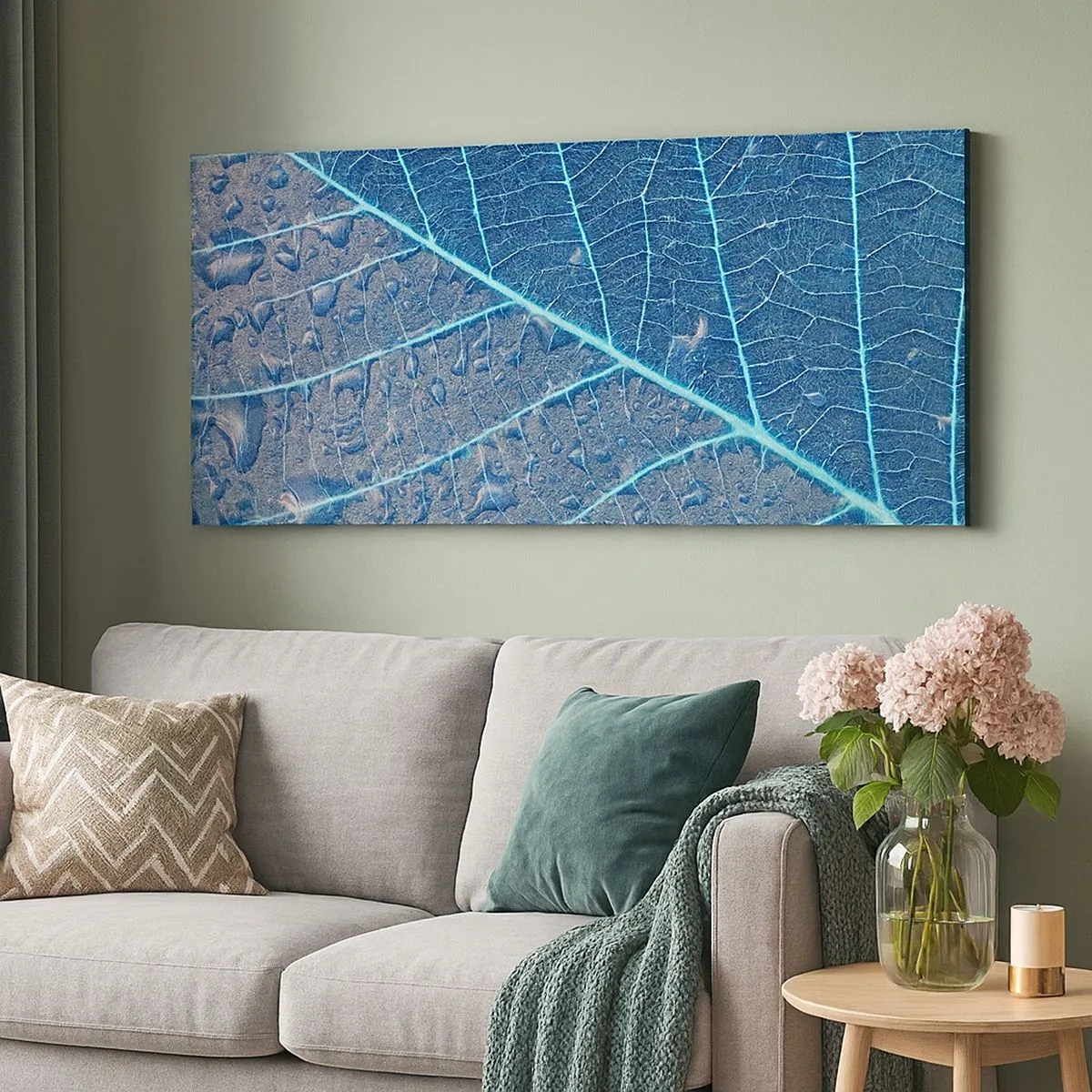 Impression sur toile - Image sur toile - La vie en bleu - 100x40 cm