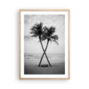 Affiche dans un chêne clair - Poster - Elle a senti une présence - 50x70 cm