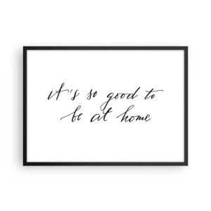 Affiche dans un cadre noir - Poster - Lettrage de style calligraphique sur fond blanc - 70x50cm - Toute la vérite - Décoration murale moderne pour le salon et la chambre ARTTOR