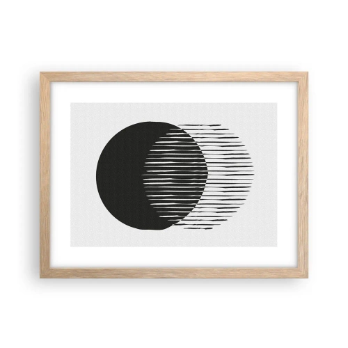 Affiche dans un chêne clair - Poster - Son alter ego - 40x30 cm