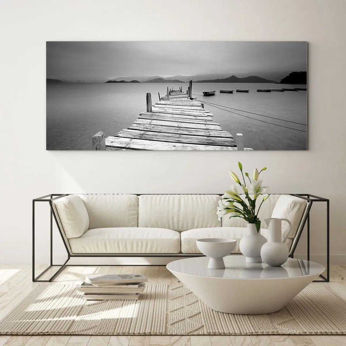 Impression sur verre - Image sur verre - Derrière les montagnes, au-delà des mers - 90x30 cm