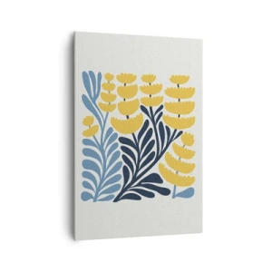 Impression sur toile - Image sur toile - Parterre de fleurs ensoleillé - 70x100 cm