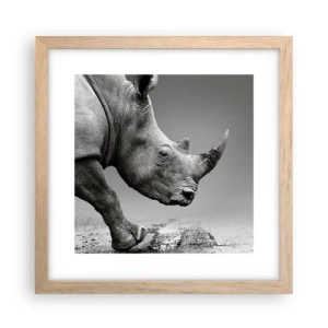 Affiche dans un chêne clair - Poster - Force inarrêtable - 30x30 cm