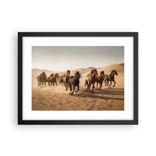 Affiche dans un cadre noir - Poster - Libre comme le vent - 40x30 cm