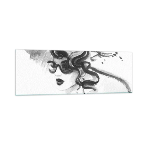 Impression sur verre - Image sur verre - Une dame de caractère - 90x30 cm
