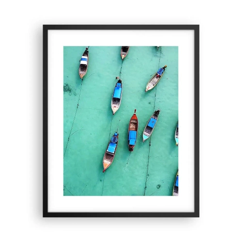 Affiche dans un cadre noir - Poster - Dans une attente jouyeuse - 40x50 cm