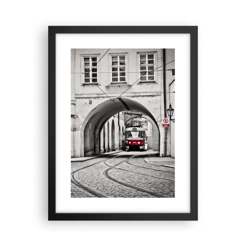 Affiche dans un cadre noir - Poster - Dans le labyrinthe de la ville - 30x40 cm