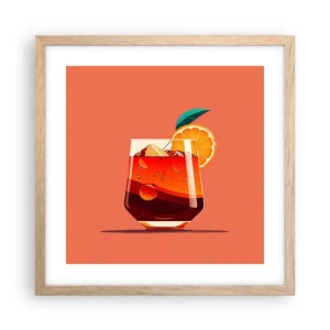 Affiche dans un chêne clair - Poster - Rafraîchissement d'été - 40x40 cm