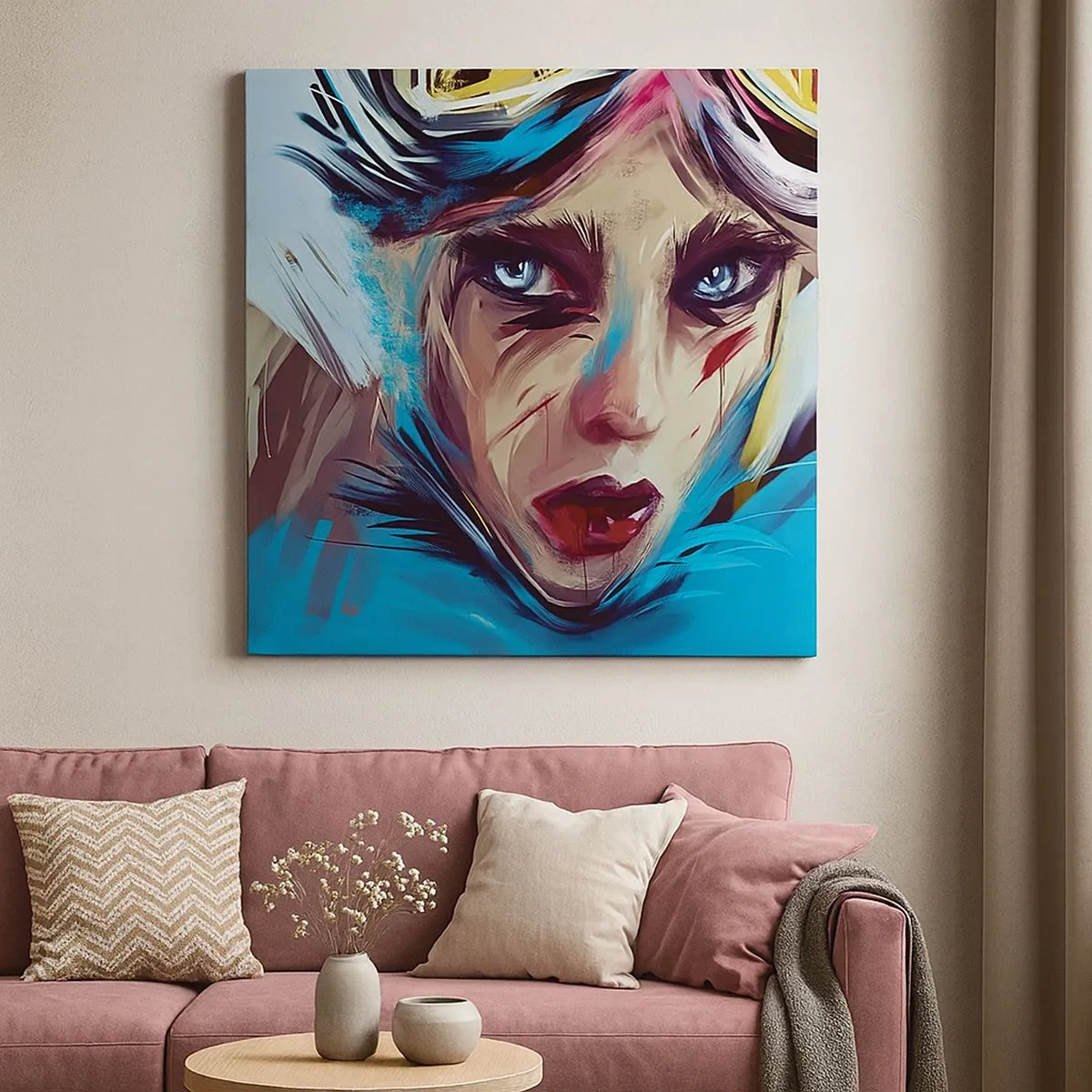 Impression sur toile - Image sur toile - Guerrière errante - 30x30 cm