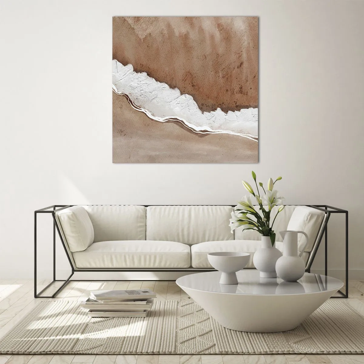 Impression sur verre - Image sur verre - Dans des couleurs de la terre - 70x70 cm