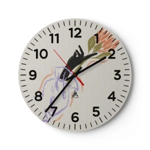 Horloge murale - Pendule murale - Touche fraternelle - 30x30 cm