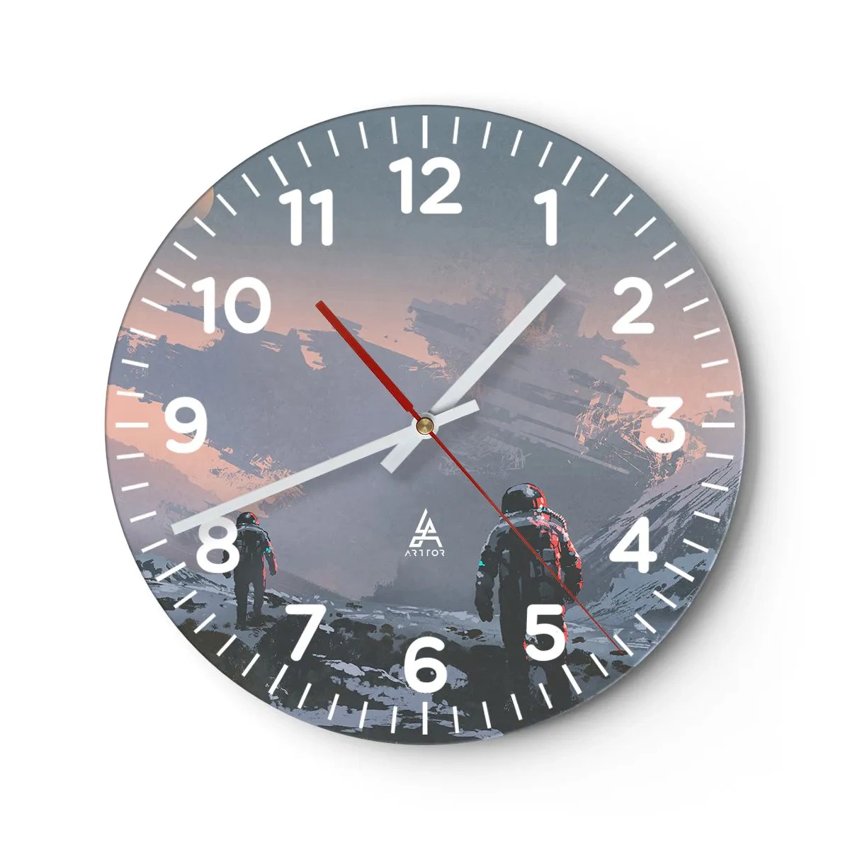 Horloge murale - Pendule murale - Sous une étoile inconnue - 30x30 cm