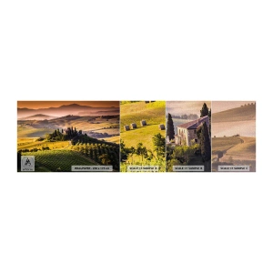 Échantillon de Papier Peint Premium Canvas - Arcadie - le paysage toscan - Paysage, Toscane, Vignobles - 100x30 cm