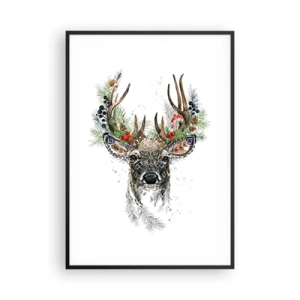 Affiche dans un cadre noir - Poster - En robe de fête - 70x100 cm