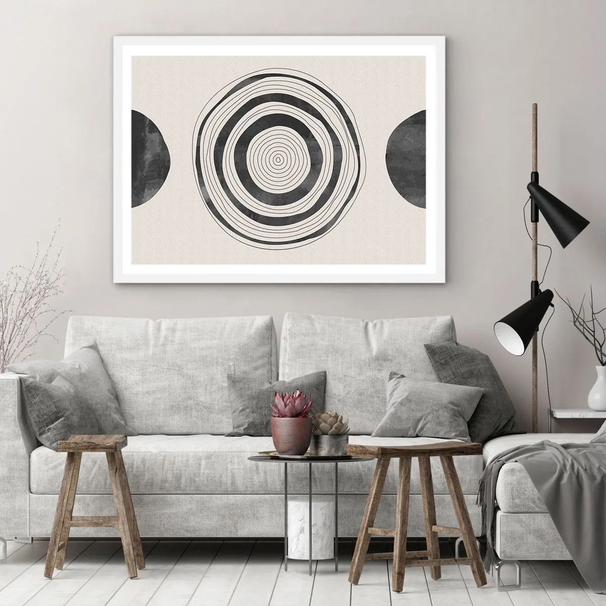 Affiche dans un cadre blanc - Poster - Ce qui est important c'est ce qu'il y a entre les deux - 50x40 cm