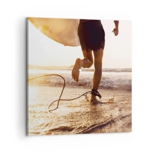 Impression sur toile - Image sur toile - A la rencontre des vagues - 60x60 cm